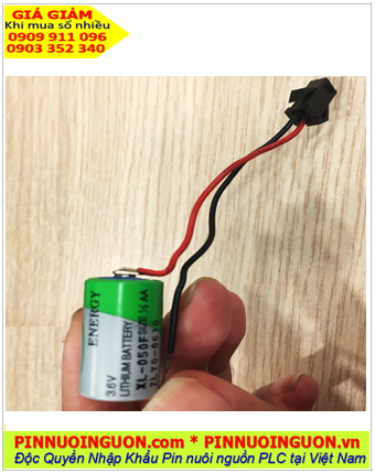 XENO XL-050F (Zắc SM2.54-2P); Pin nuôi nguồn XENO XL-050F lithium 3.6v 1/2AA 1200mAh, X.xứ Hàn Quốc